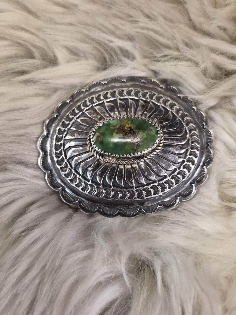 Vintage Sterling Silver Belt Buckle EUC Handmade
